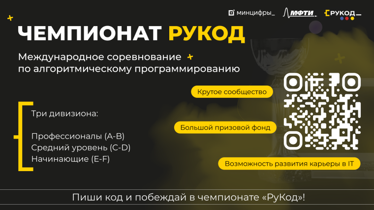 Международный чемпионат по алгоритмическому программированию «РуКод».